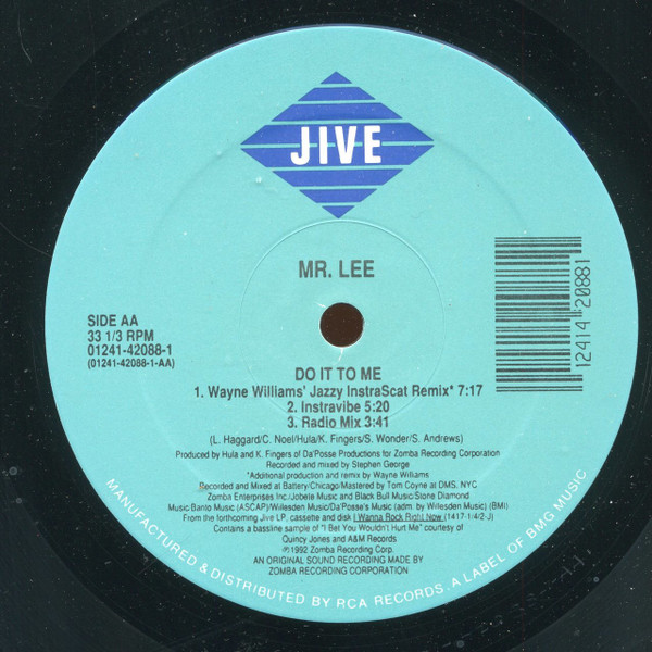 Mr. Lee - Do It To Me | Jive (01241-42088-1) - 4