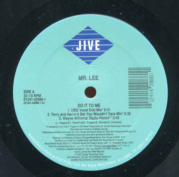 Mr. Lee - Do It To Me | Jive (01241-42088-1) - 3