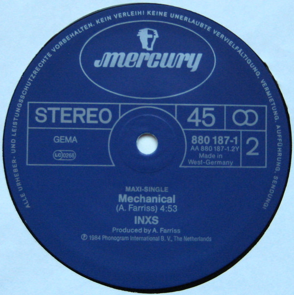 INXS - I Send A Message (12") [Vinyl] | Mercury (880 187-1Q) - 4