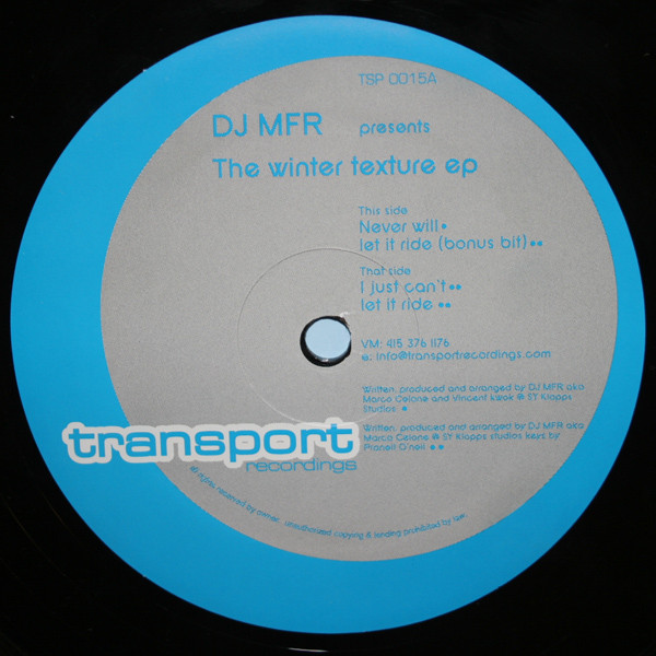 DJ MFR - The Winter Texture  EP | Transport Recordings (TSP 015) - 2
