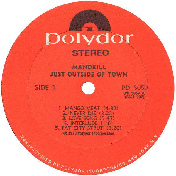 Mandrill - Just Outside Of Town | Polydor (PD 5059) - 3