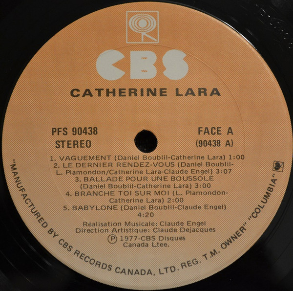 Catherine Lara - Catherine Lara | Columbia (PFS 90438) - 3