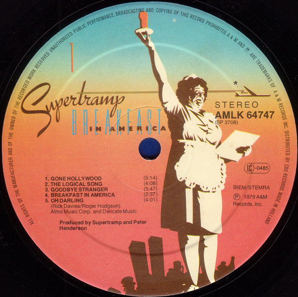 Supertramp - Breakfast In America | A&M Records (AMLK 64747) - 3 Supertramp - Breakfast In America | A&M Records (AMLK 64747) - 3