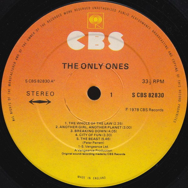 The Only Ones - The Only Ones | CBS (82830) - 3