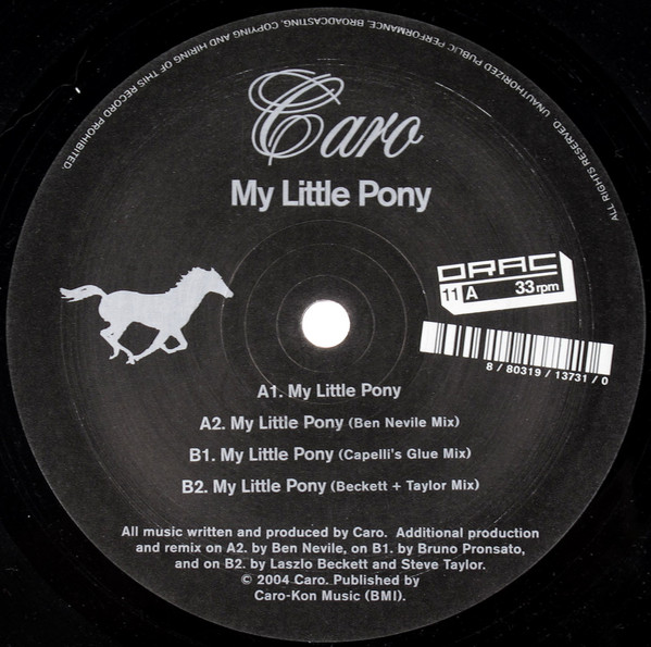 Caro - My Little Pony | Orac Records (ORAC11) - main Caro - My Little Pony | Orac Records (ORAC11) - main
