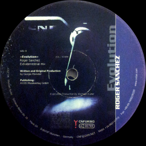 Jerome Isma-Ae & Woodbay \ Giorgio Moroder - Evolution / Get On Down | Caus-N'-ff-ct (UK) (CNFUK 003) - 4