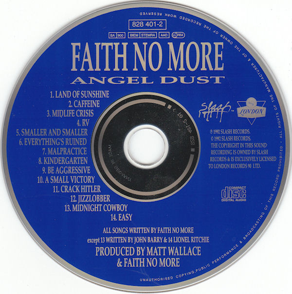 Faith No More - Angel Dust | Slash (828 401-2) - 3