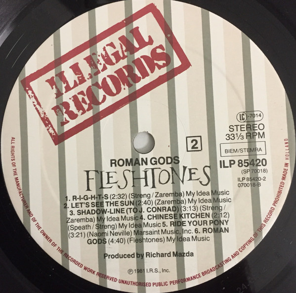 The Fleshtones - Roman Gods | Illegal Records (ILP 85420) - 4