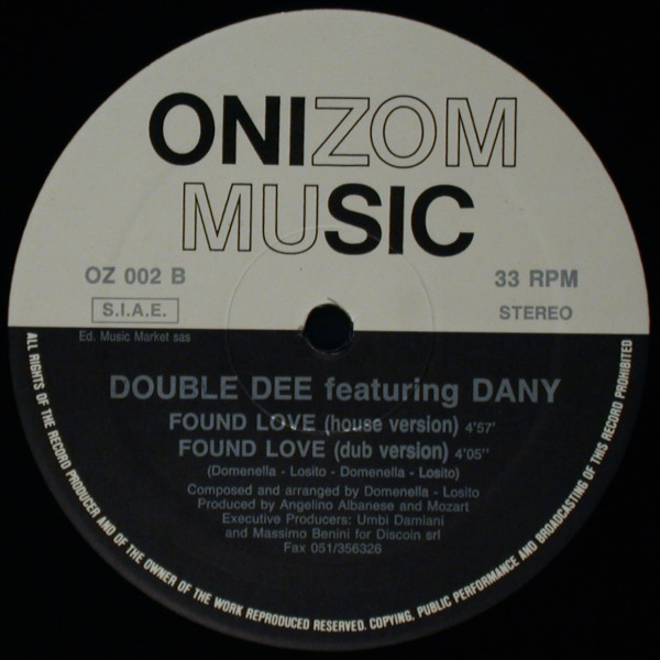 Double Dee & Dany - Found Love | Onizom Music (OZ 002) - 4 Double Dee & Dany - Found Love | Onizom Music (OZ 002) - 4