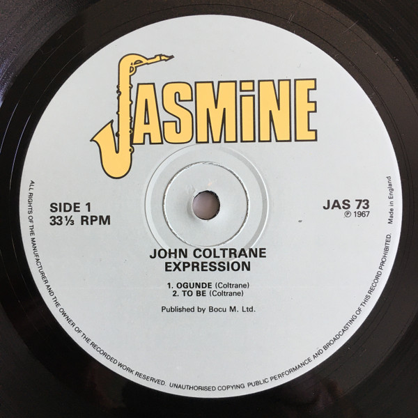 John Coltrane - Expression | Jasmine Records (JAS 73) - 3