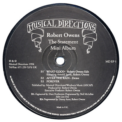 Robert Owens - The Statement | Musical Directions (MD EP 1) - 3 Robert Owens - The Statement | Musical Directions (MD EP 1) - 3
