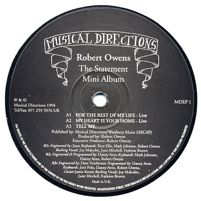 Robert Owens - The Statement | Musical Directions (MD EP 1) - 2 Robert Owens - The Statement | Musical Directions (MD EP 1) - 2