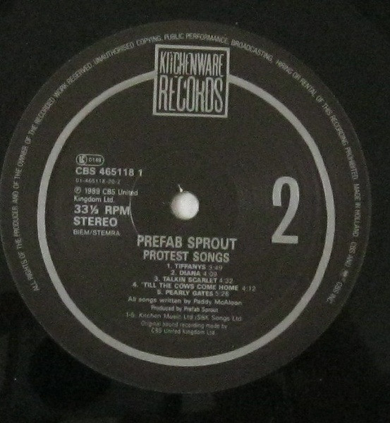 Prefab Sprout - Protest Songs | Kitchenware Records (465118 1) - 5
