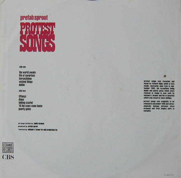 Prefab Sprout - Protest Songs | Kitchenware Records (465118 1) - 3