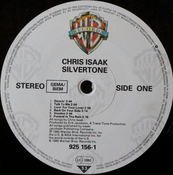 Chris Isaak - Silvertone | Warner Bros. Records (925 156-1) - 3 Chris Isaak - Silvertone | Warner Bros. Records (925 156-1) - 3