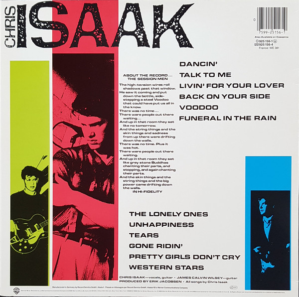Chris Isaak - Silvertone | Warner Bros. Records (925 156-1) - 2 Chris Isaak - Silvertone | Warner Bros. Records (925 156-1) - 2