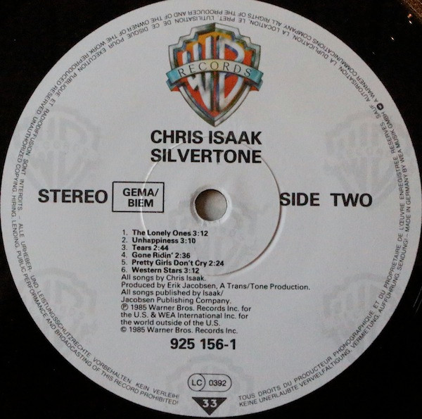 Chris Isaak - Silvertone | Warner Bros. Records (925 156-1) - 4 Chris Isaak - Silvertone | Warner Bros. Records (925 156-1) - 4