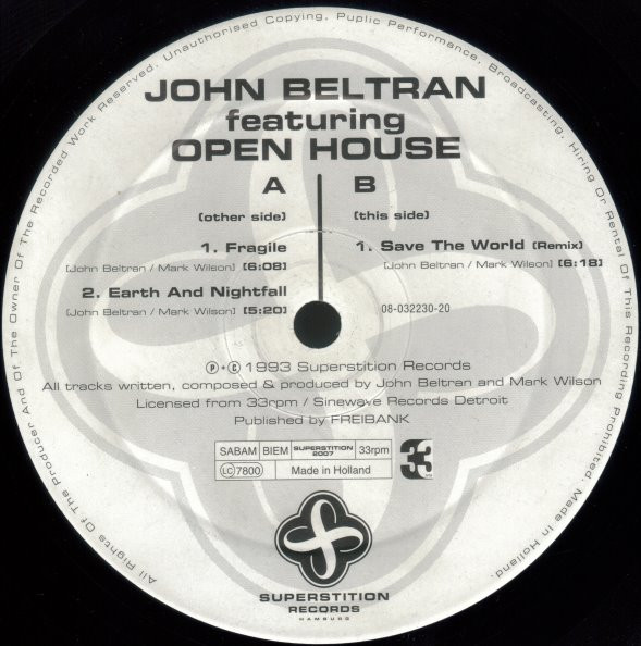 John Beltran Featuring Open House - Fragile | Superstition (SUPERSTITION 2007) - 2