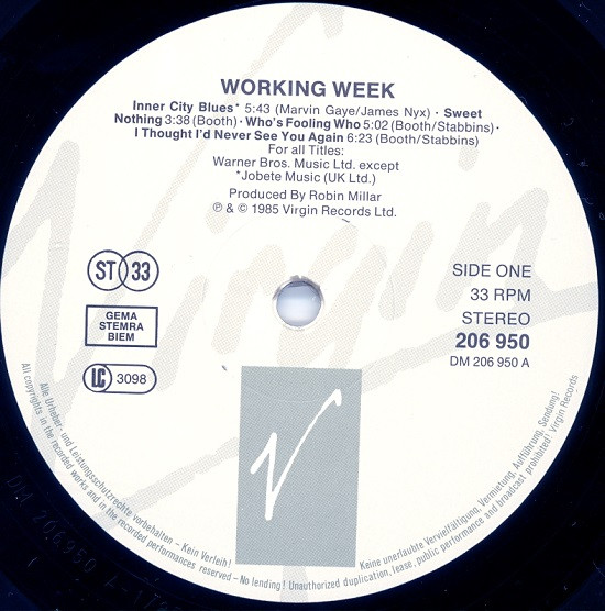 Working Week - Working Nights | Virgin (206 950) - 5