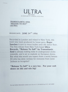 Roger Sanchez Presents Translantic Soul - Release Yo Self | Ultra Records (UL12001) - 3 Roger Sanchez Presents Translantic Soul - Release Yo Self | Ultra Records (UL12001) - 3