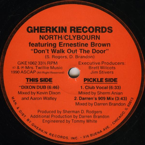 North / Clybourn Featuring Ernestine Brown - Don't Walk Out The Door | Gherkin Records (GKE1062) - main