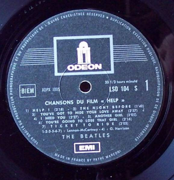 The Beatles - Help | Odeon (LSO 104) - 3 The Beatles - Help | Odeon (LSO 104) - 3