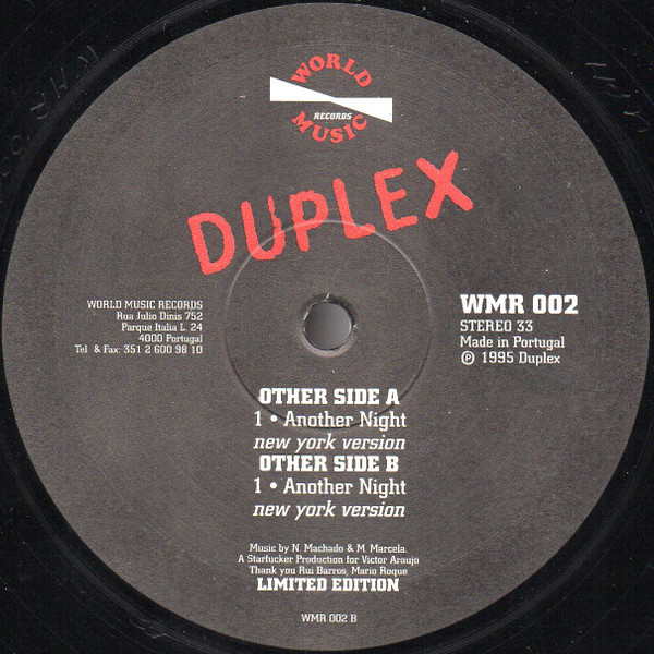 Duplex - Another Night | World Music Records (WMR002)
