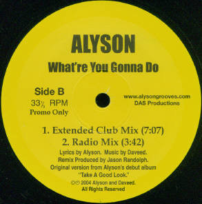 Alyson - What're You Gonna Do | Alysongrooves (S-54351 / S-54352) - 2 Alyson - What're You Gonna Do | Alysongrooves (S-54351 / S-54352) - 2
