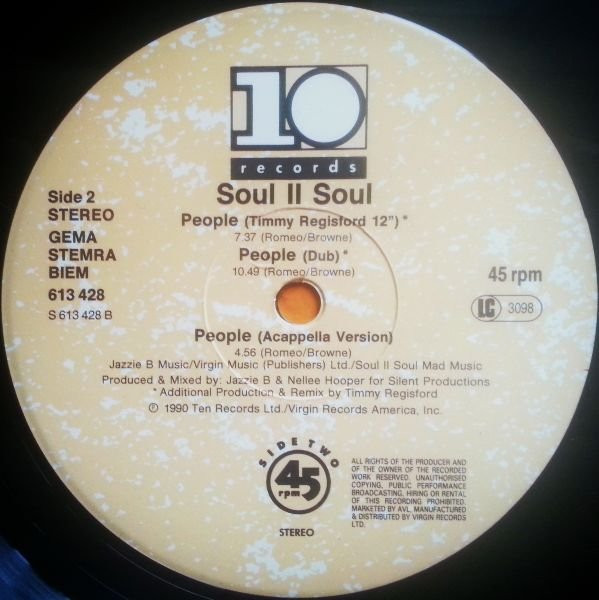 Soul II Soul - People | 10 Records (613 428) - 4 Soul II Soul - People | 10 Records (613 428) - 4