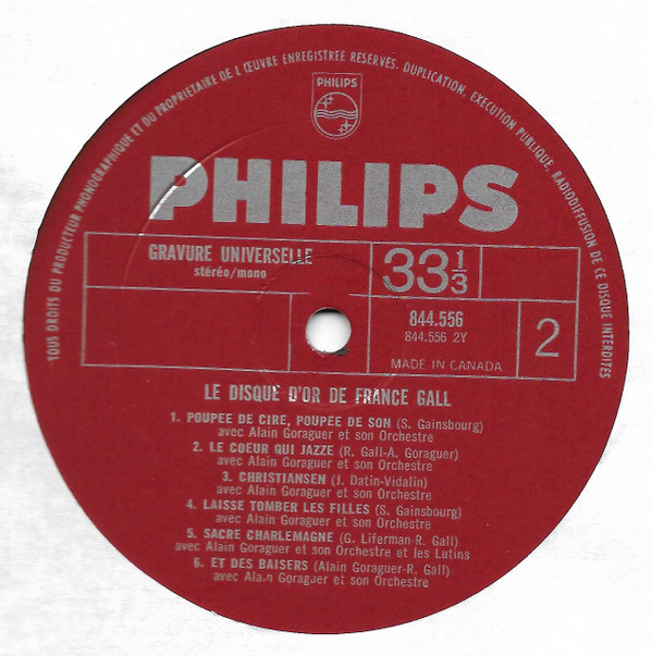 France Gall - Le Disque D'or De France Gall | Philips (844.556) - 4