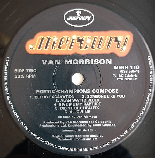 Van Morrison - Poetic Champions Compose | Mercury (MERH 110) - 4