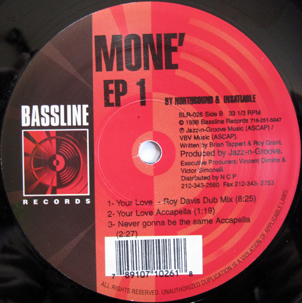 Northbound / Insatiable - Mone' EP 1 | Bassline Records (BLR-026) - 2 Northbound / Insatiable - Mone' EP 1 | Bassline Records (BLR-026) - 2