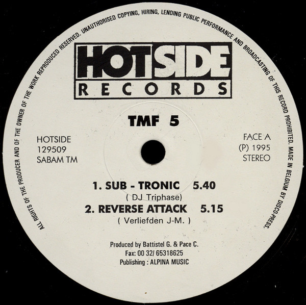 T.M.F. - Volume 5 | Hotside Records (HOTSIDE 129509) - 2 T.M.F. - Volume 5 | Hotside Records (HOTSIDE 129509) - 2