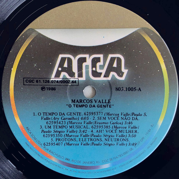 Marcos Valle - Tempo Da Gente | Arca (LP 8031005) - 3