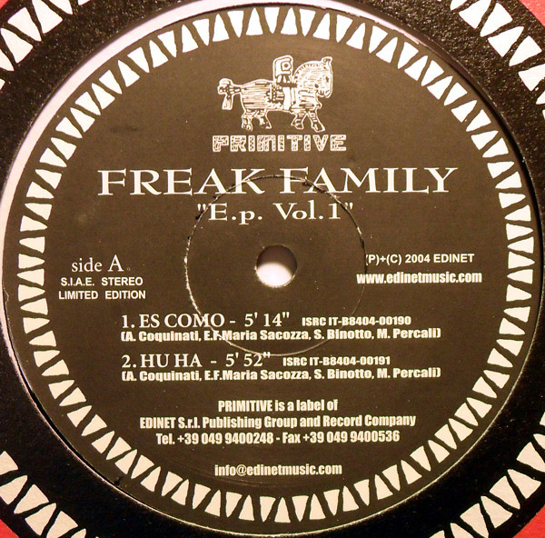 Freak Family - E.P. Vol. 1 | Primitive Records (PRM 002) - 3 Freak Family - E.P. Vol. 1 | Primitive Records (PRM 002) - 3