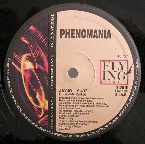 Phenomania - He Chilled Out / Jayjo | Flying International (FIN 104) - 2