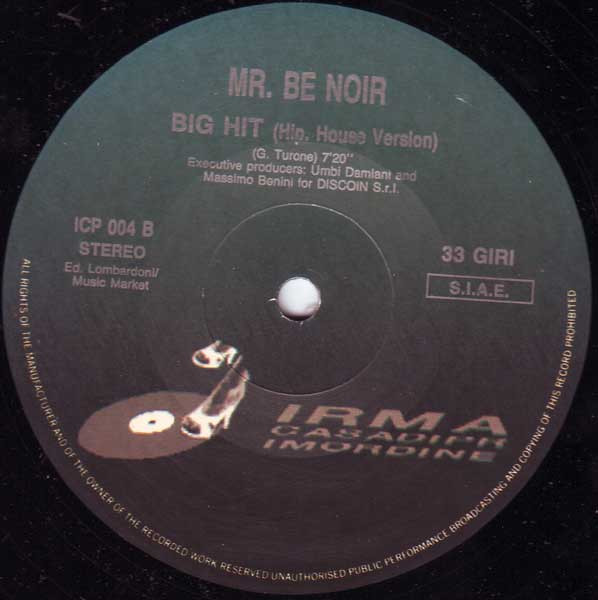 Mr. Be Noir - Big Hit | Irma CasaDiPrimordine (ICP 004) - 3