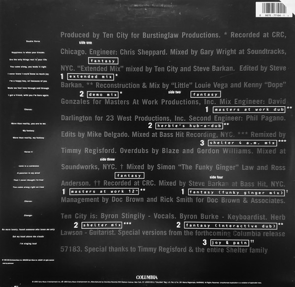 Ten City - Fantasy | Columbia (CS 77132) - 2 Ten City - Fantasy | Columbia (CS 77132) - 2