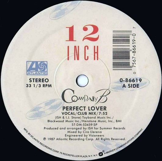 Company B - Perfect Lover | Atlantic (0-86619) - 2