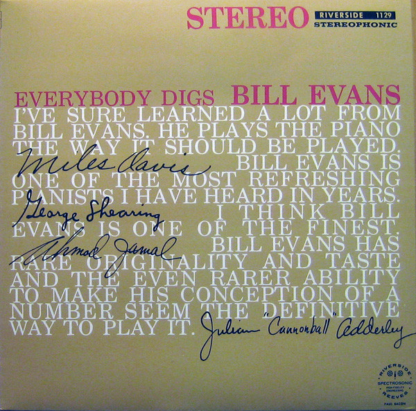 Bill Evans Trio - Everybody Digs Bill Evans | Riverside Records (SMJ-6090) - 2