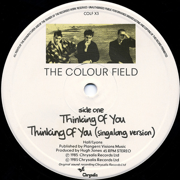 The Colourfield - Thinking Of You | Chrysalis (COLF X3) - 3