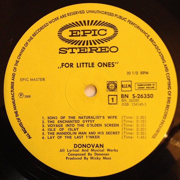 Donovan - For Little Ones | Epic (BN S-26350) - 3 Donovan - For Little Ones | Epic (BN S-26350) - 3