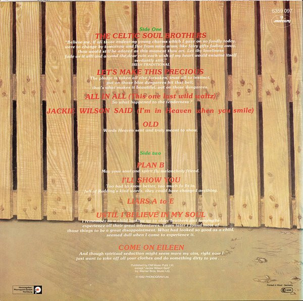 Kevin Rowland & Dexys Midnight Runners - Too-Rye-Ay | Mercury (6359 097) - 2 Kevin Rowland & Dexys Midnight Runners - Too-Rye-Ay | Mercury (6359 097) - 2