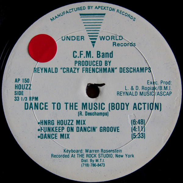 C.F.M. Band - Dance To The Music (Body Action) / Jazz It Up | Underworld Records (AP 150) - main