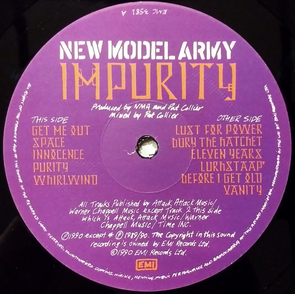 New Model Army - Impurity | EMI (EMC 3581) - 5 New Model Army - Impurity | EMI (EMC 3581) - 5