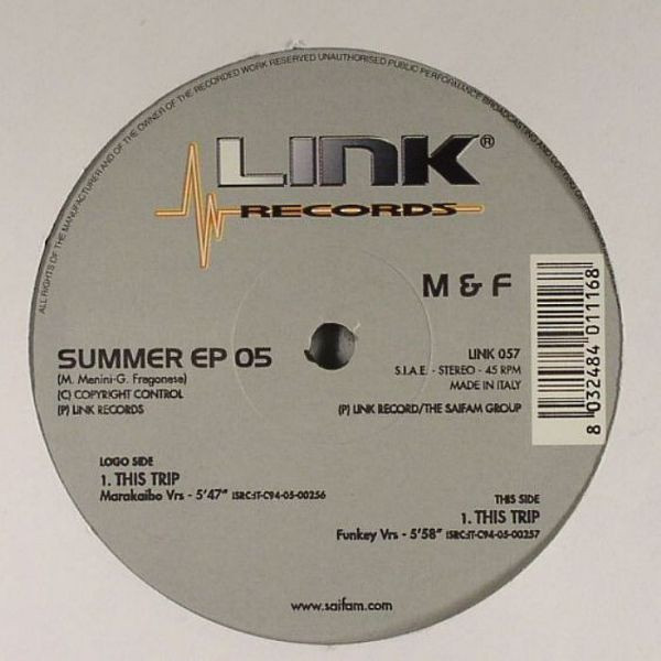 M & F - Summer EP 05 | Link Records (LINK 057) - main M & F - Summer EP 05 | Link Records (LINK 057) - main