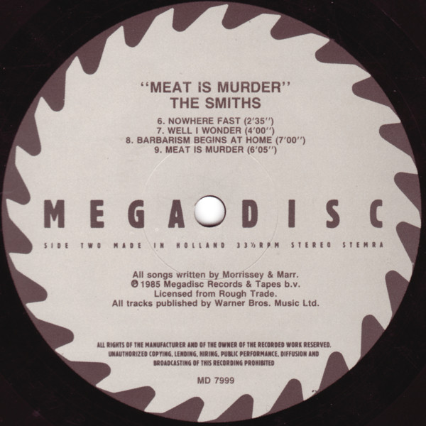 The Smiths - Meat Is Murder | Megadisc (MD 7999) - 4 The Smiths - Meat Is Murder | Megadisc (MD 7999) - 4
