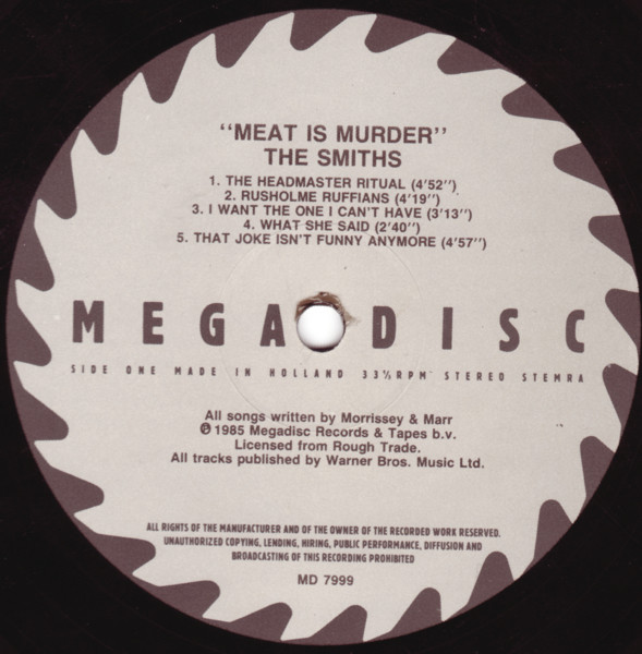 The Smiths - Meat Is Murder | Megadisc (MD 7999) - 3 The Smiths - Meat Is Murder | Megadisc (MD 7999) - 3