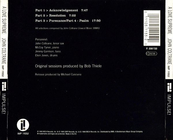 John Coltrane - A Love Supreme CD | Impulse! (IMP 11552) - 2