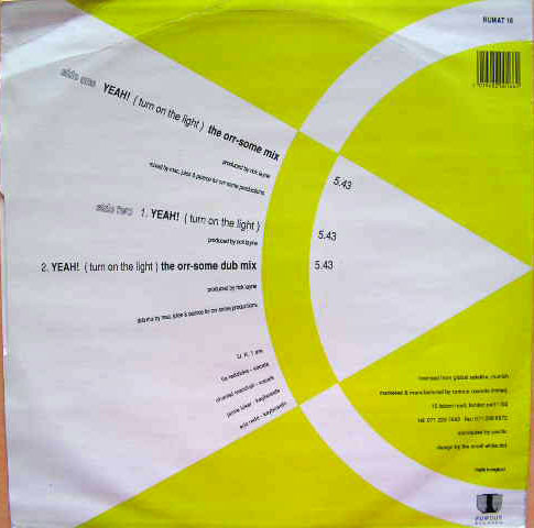 UK One Featuring Tia & Chantel - Yeah! (Turn On The Light) | Rumour Records (RUMAT 16) - 4